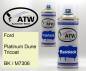 Preview: Ford, Platinum Dune Tricoat, BK / M7306: 400ml Sprühdose + 400ml Klarlack - Set, von ATW Autoteile West.